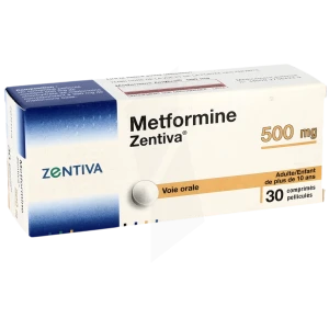 Metformine Zentiva 500 Mg, Comprimé Pelliculé