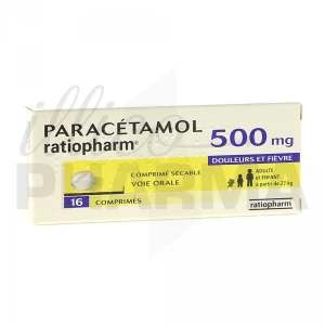Paracetamol Ratiopharm 500 Mg, Comprimé Sécable