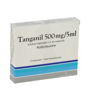 Tanganil 500 Mg/5 Ml, Solution Injectable I.v. En Ampoule