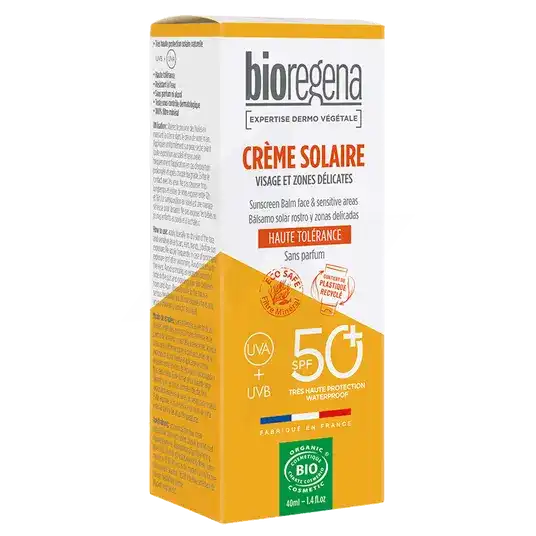 Bioregena Crème Solaire Spf50+ Visage Et Zones Délicates T/40ml