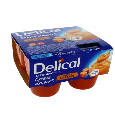 Delical Creme Dessert Hp Hc La Floridine Nutriment Caramel 4pots/200g à Drocourt