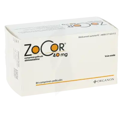 Zocor 40 Mg, Comprimé Pelliculé à Nice