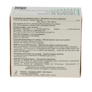 Chlorure De Sodium Proamp 0,9 %, Solution Injectable