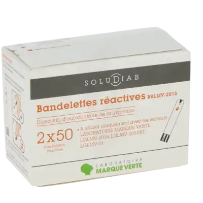 Soludiab Bandelettes Réactives Lmv  Boîte De 100 à MIRANDE