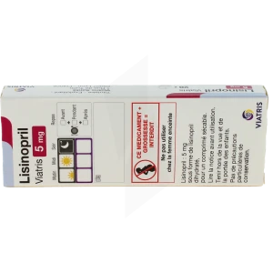 Lisinopril Viatris 5 Mg, Comprimé Sécable