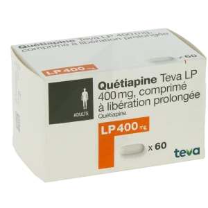 Quetiapine Teva Lp 400 Mg, Comprimé à Libération Prolongée