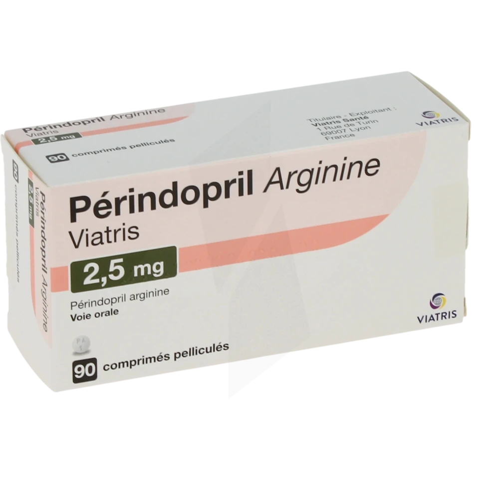 Perindopril Arginine Viatris 2,5 Mg, Comprimé Pelliculé