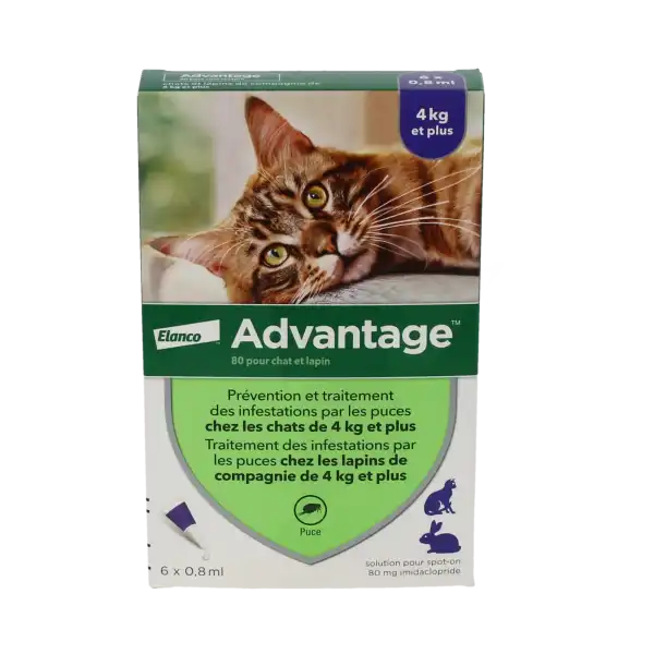 Advantage 80 Pour Chat Et Lapin, Solution Pour Spot-on