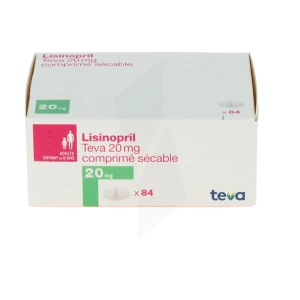 Lisinopril Teva 20 Mg, Comprimé Sécable