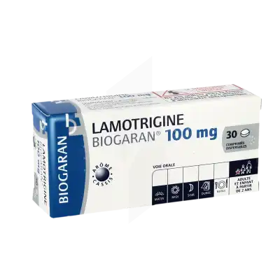 Lamotrigine Biogaran 100 Mg, Comprimé Dispersible à Bergerac