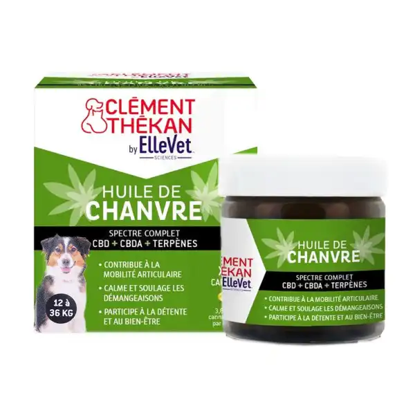 Clement Thekan Huile De Chanvre Caps Chien 12-36 Kg B/45