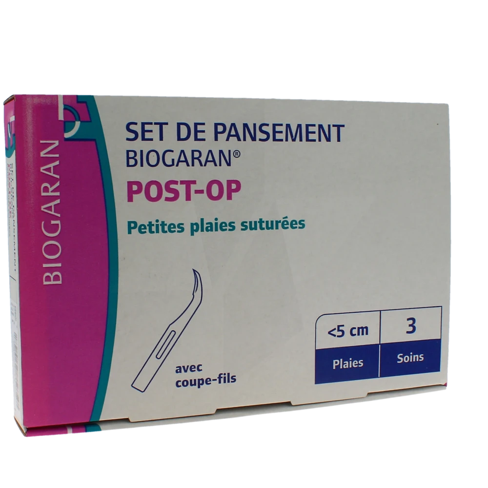 Biogaran Post-op Set Pansement Petites Plaies Suturées Boîte De 3