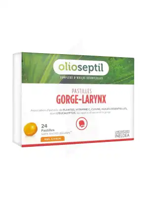 Olioseptil Pastille Gorge Larynx Miel Citron à Ris-Orangis