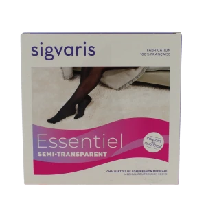 Sigvaris Essentiel Diaphane Semi-transparent Chaussette Classe 2 Femme Naturel Normal Xxl