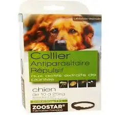 Zoostar Collier Antiparasitaire Répulsif -chien De 10kg à 25kg - 60cm