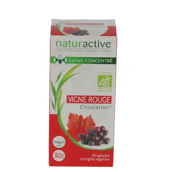 Naturactive Phytotherapie Vigne Rouge Bio GÉl Pilulier/60