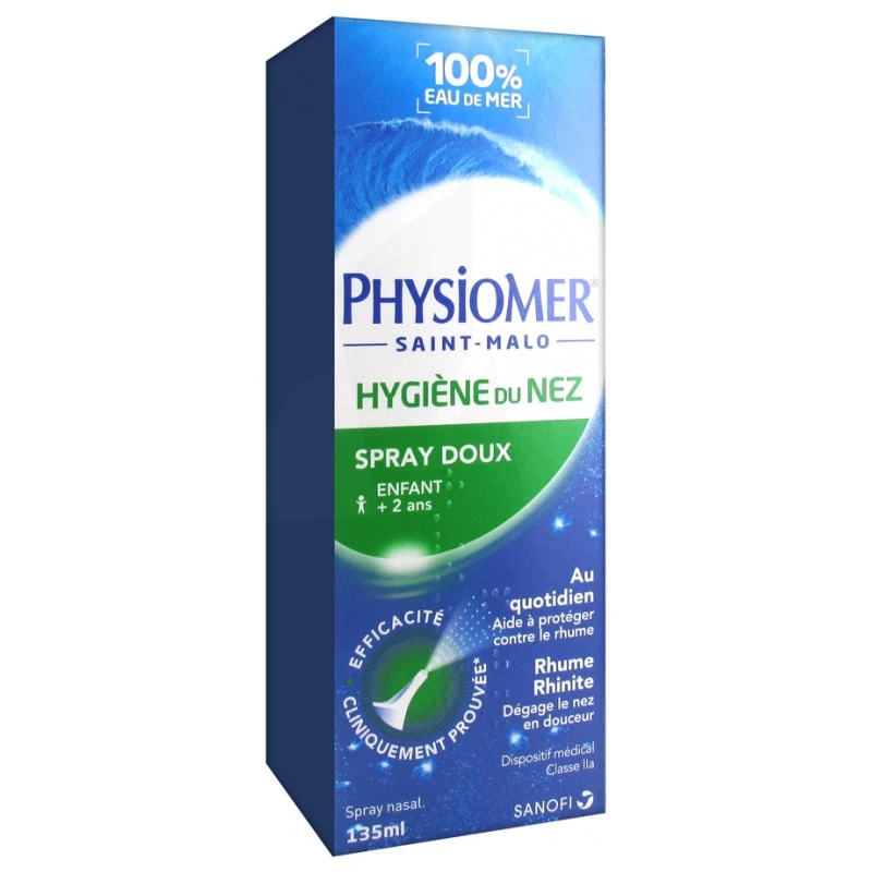 Physiomer - Solution Nasale Isotonique - 100% Eau de Mer - Jet Dynamique  135ml