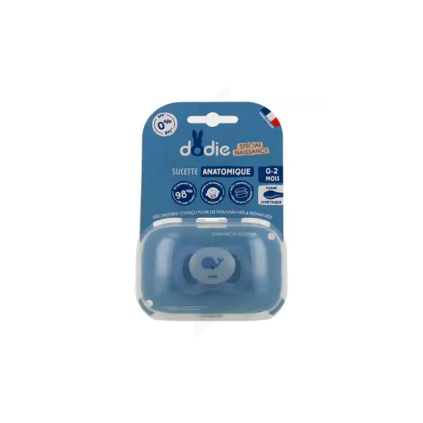 Dodie Sucette Anatomique Silicone 0-2mois Moby B/1