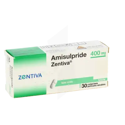 AMISULPRIDE ZENTIVA 400 mg, comprimé pelliculé sécable