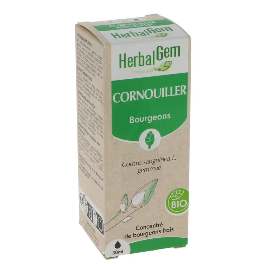 Herbalgem Cornouiller Macérat Bio Fl Cpte-gttes/30ml