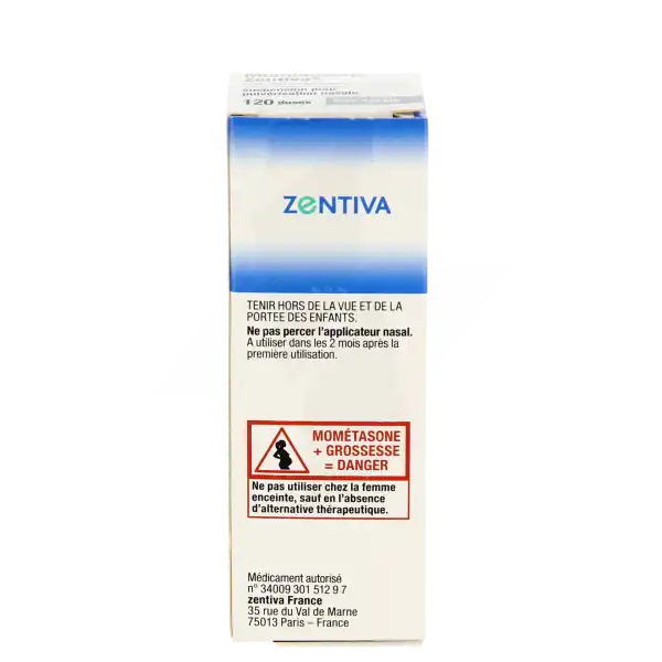Mometasone Zentiva 50 Microgrammes/dose, Suspension Pour Pulvérisation Nasale