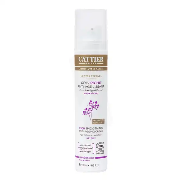 Cattier Nectar Eternel Cr Soin Riche Anti-âge Lissant Fl Airless/50ml