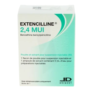 Extencilline 2,4 Mui, Poudre Et Solvant Pour Suspension Injectable Im