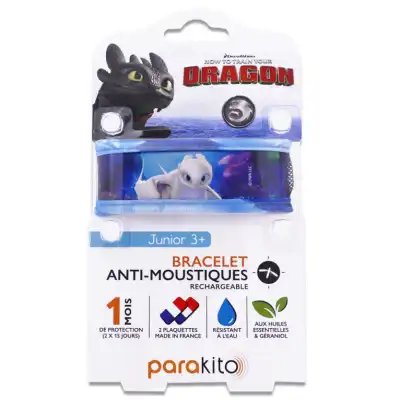 Parakito Bracelet Anti-moustique Junior Dragon Blanc Universal à TRUCHTERSHEIM
