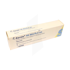 Zarzio 48 Mu/0,5 Ml, Solution Injectable Ou Pour Perfusion En Seringue Préremplie