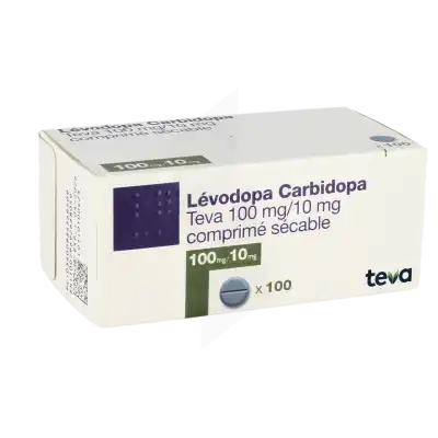 Levodopa Carbidopa Teva 100 Mg/10 Mg, Comprimé Sécable à MERINCHAL
