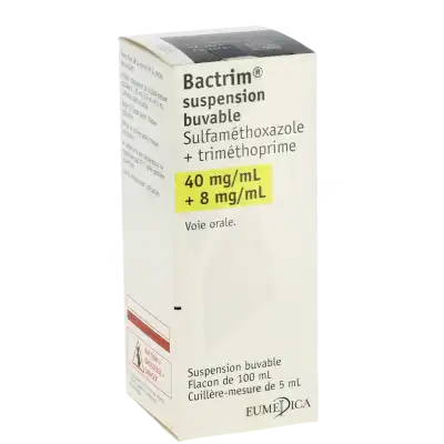 Bactrim 40 Mg/ml + 8 Mg/ml, Suspension Buvable à Blere