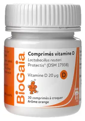 Biogaia Lactobacillus Reuteri Protectis + Vitamine D 800 Ui Cpr À Croquer Orange B/30 à IS-SUR-TILLE