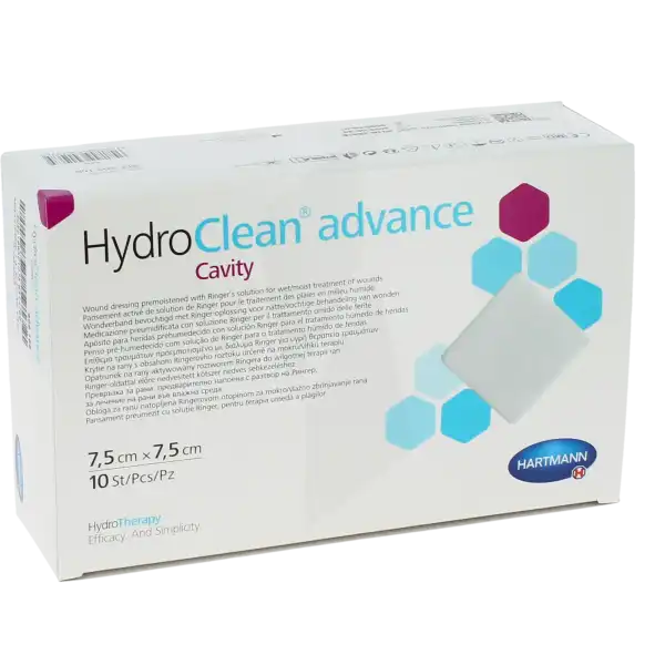 Hydroclean® Advance Cavity Pansement Irrigo-absorbant Carré 7,5 X 7,5 Cm