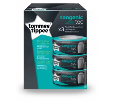 Tommee Tippee Sangenic Tec Poubelle Recharge Vert Opaque B/3 à CHÂLONS-EN-CHAMPAGNE