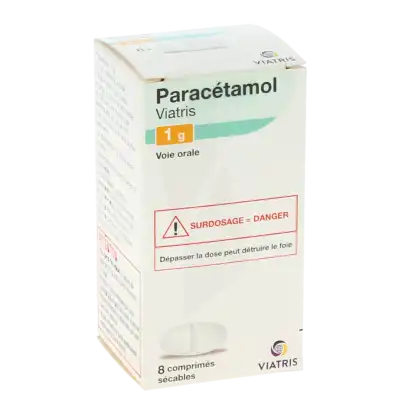 Paracetamol Viatris 1000 Mg, Comprimé Sécable à Hauteroche