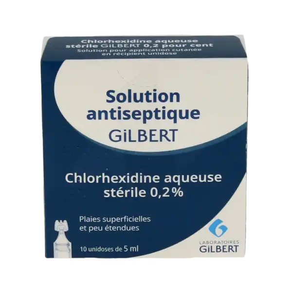 Chlorhexidine Aqueuse Sterile Gilbert 0,2 %, Solution Pour Application Cutanée En Récipient Unidose