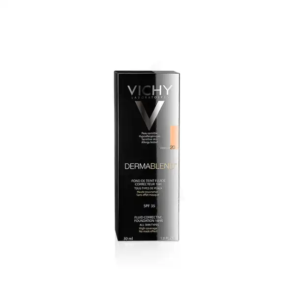 Vichy Dermablend Fond De Teint Fluide Correcteur Teinte N°20 Vanilla Tube/30ml