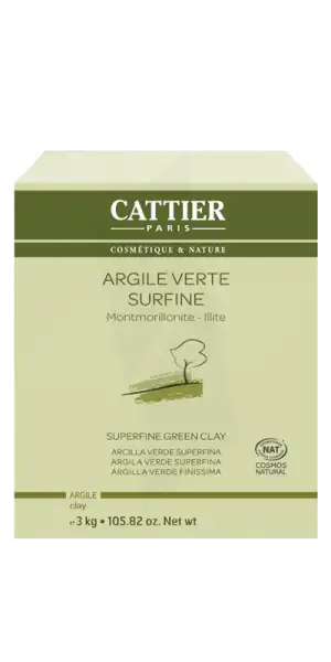 Argile Verte Surfine - 3 Kg