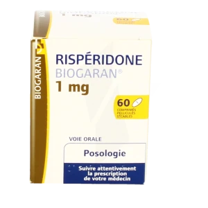 Risperidone Biogaran 1 Mg, Comprimé Pelliculé Sécable