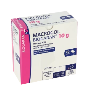 Macrogol Biogaran 10 G, Poudre Pour Solution Buvable En Sachet-dose
