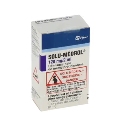 Solumedrol 120 Mg/2 Ml, Lyophilisat Et Solution Pour Usage Parentéral à FLEURANCE