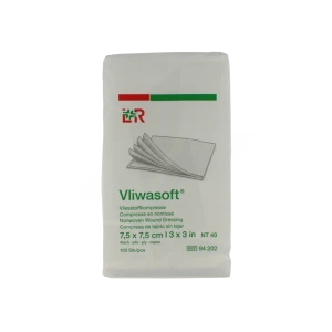 Vliwasoft Compresse En Non Tissé 7,5x7,5cm Sachet/100