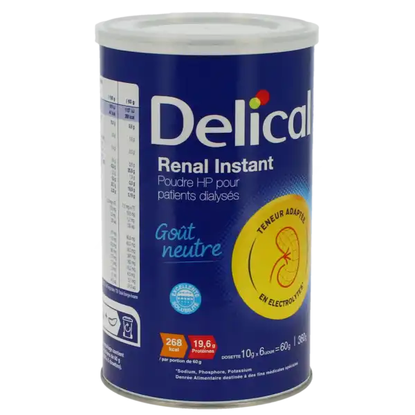 Delical Renal Instant Aliment Diététique Pour Dialysé B/360g Dosette