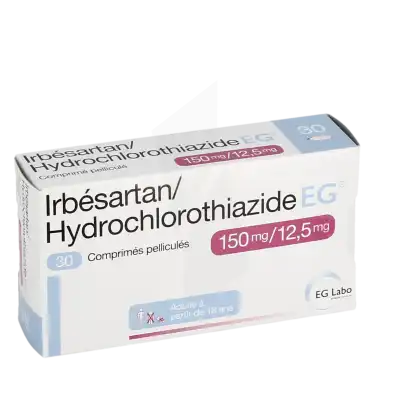 Irbesartan/hydrochlorothiazide Eg 150 Mg/12,5 Mg, Comprimé Pelliculé à Abbeville