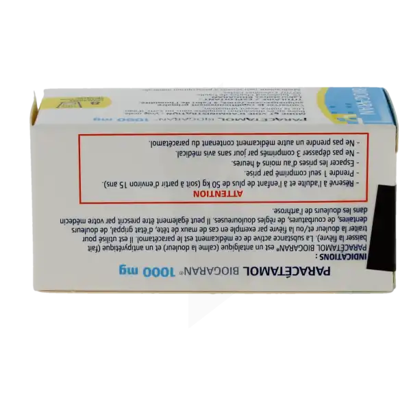 Paracetamol Biogaran 1000 Mg, Comprimé Effervescent Sécable