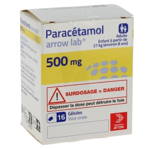 Paracetamol Arrow Lab 500 Mg, Gélule