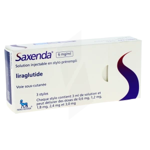 Saxenda 6 Mg/ml, Solution Injectable En Stylo Prérempli
