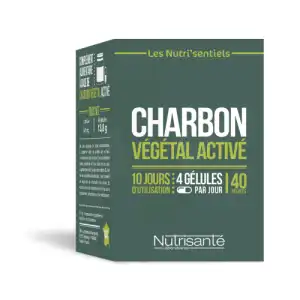 Nutrisanté Nutrisentiels Charbon Végétal Gélules Confort Digestif B/40 à Héricy