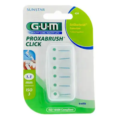 Gum Proxabrush Click, 1,1 Mm, Vert , Blister 6