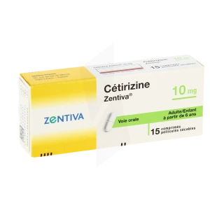 Cetirizine Zentiva 10 Mg, Comprimé Pelliculé Sécable